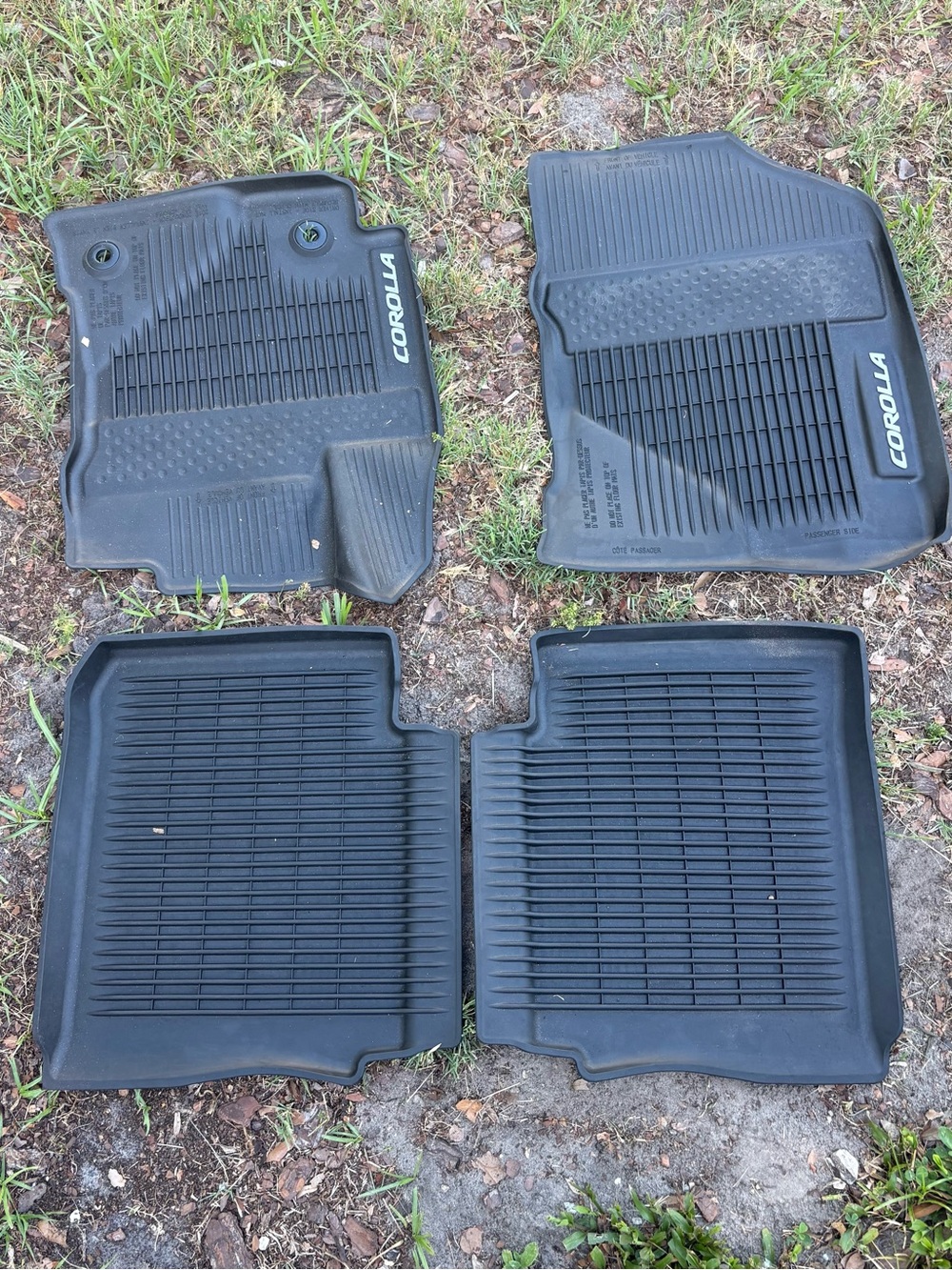 Toyota Corolla All-Weather Rubber Floor Mats - Black